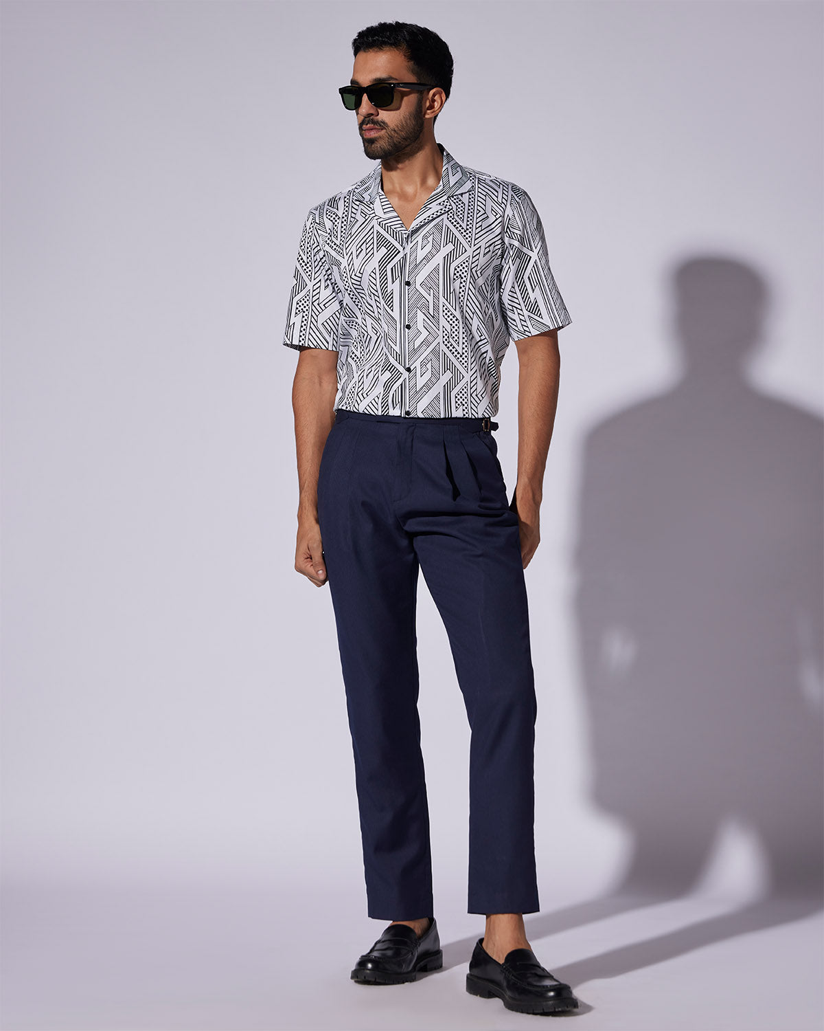 Abstract Printed Shirt - Black & White