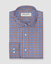 Montrose Herringbone Checked Shirt - Blue & Brown