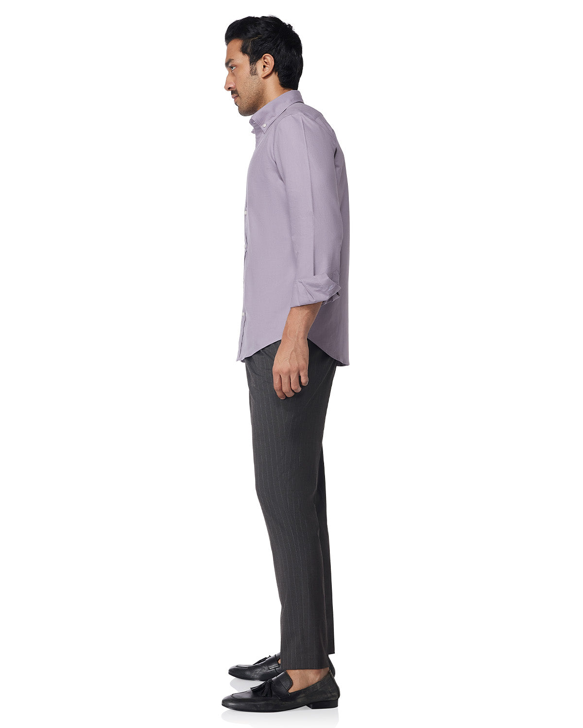 Washed Oxford Shirt - Light Grey