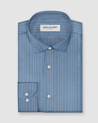 Linea Twill Striped Shirt - Blue