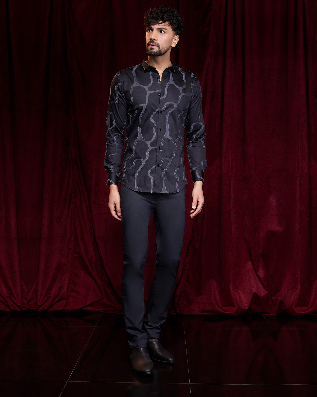BSC x ALB | Boulevard Jacquard Shirt - Black