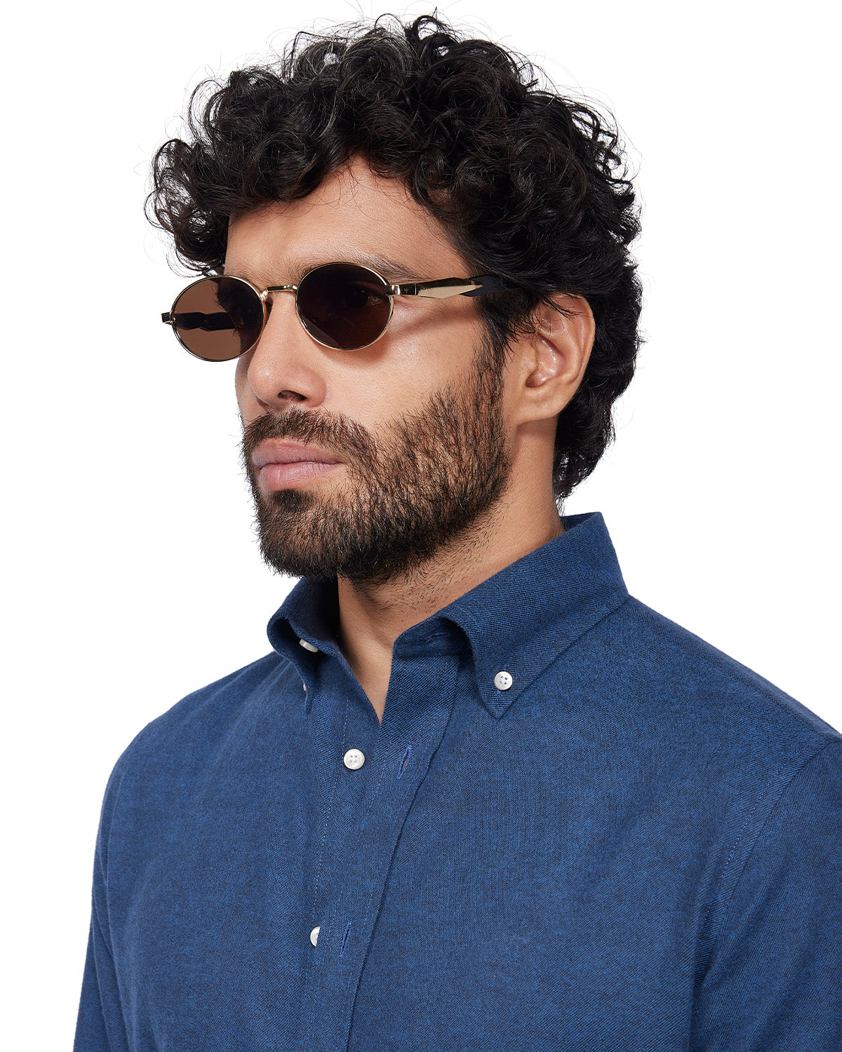 Japanese Brushed Twill Shirt - Dark Blue