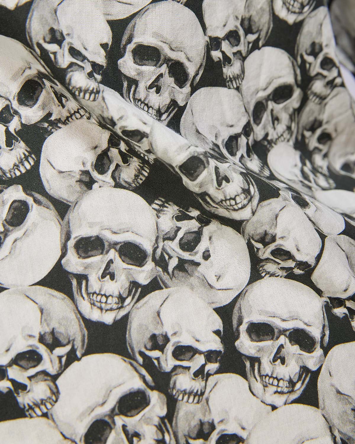 Dominion Skull Printed Shirt - Black & White