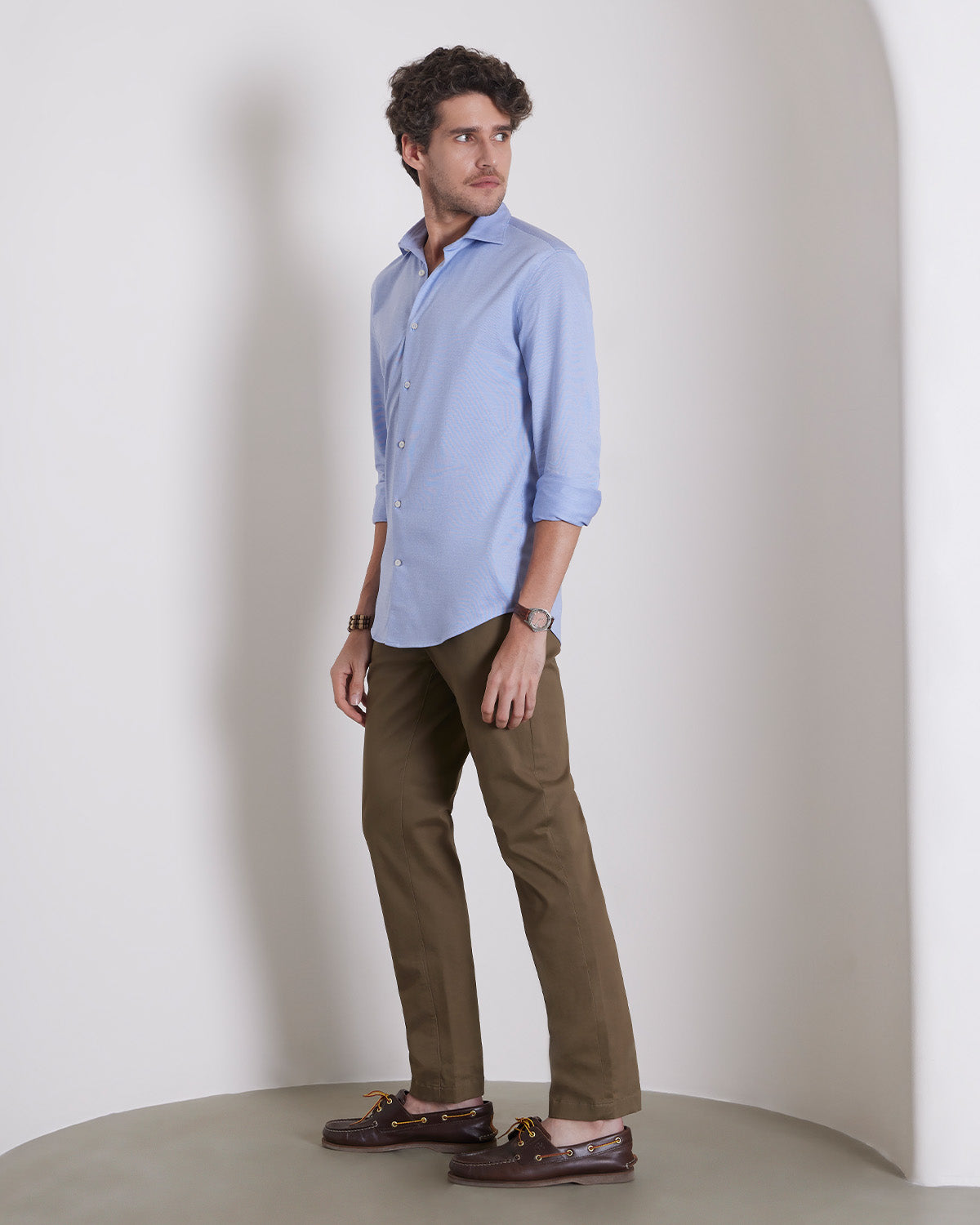 japanese knit dress shirt JAPANESE KNITTED STRIPE DRESS SHIRT