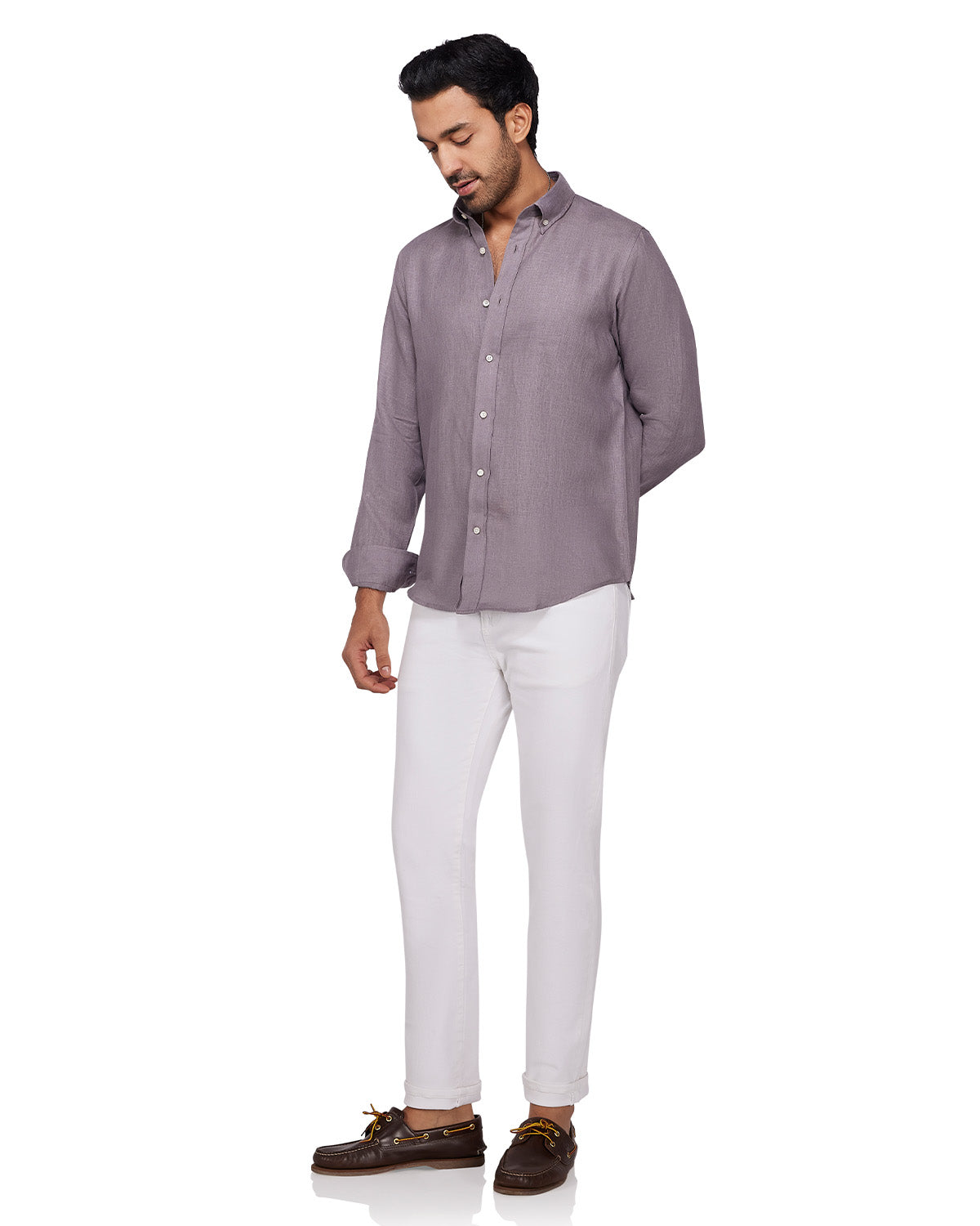 100% Linen Shirt - Taupe