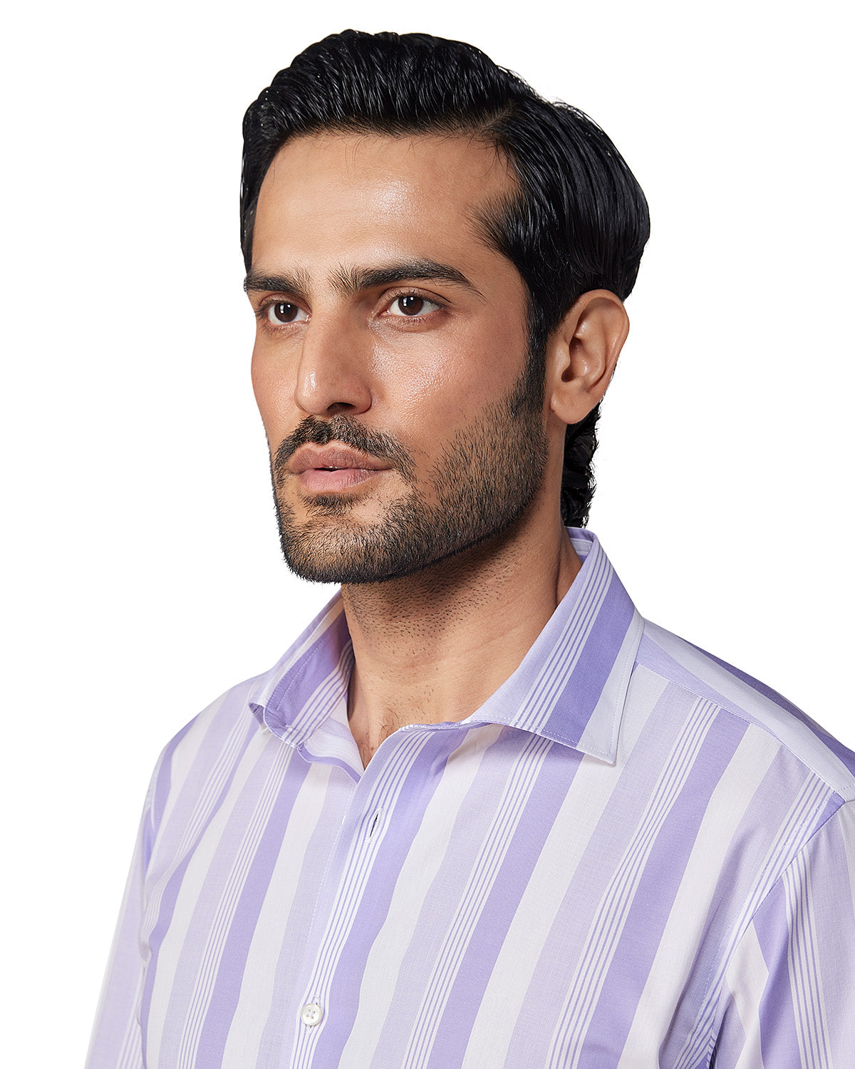 Dobby Striped Shirt - Lavender