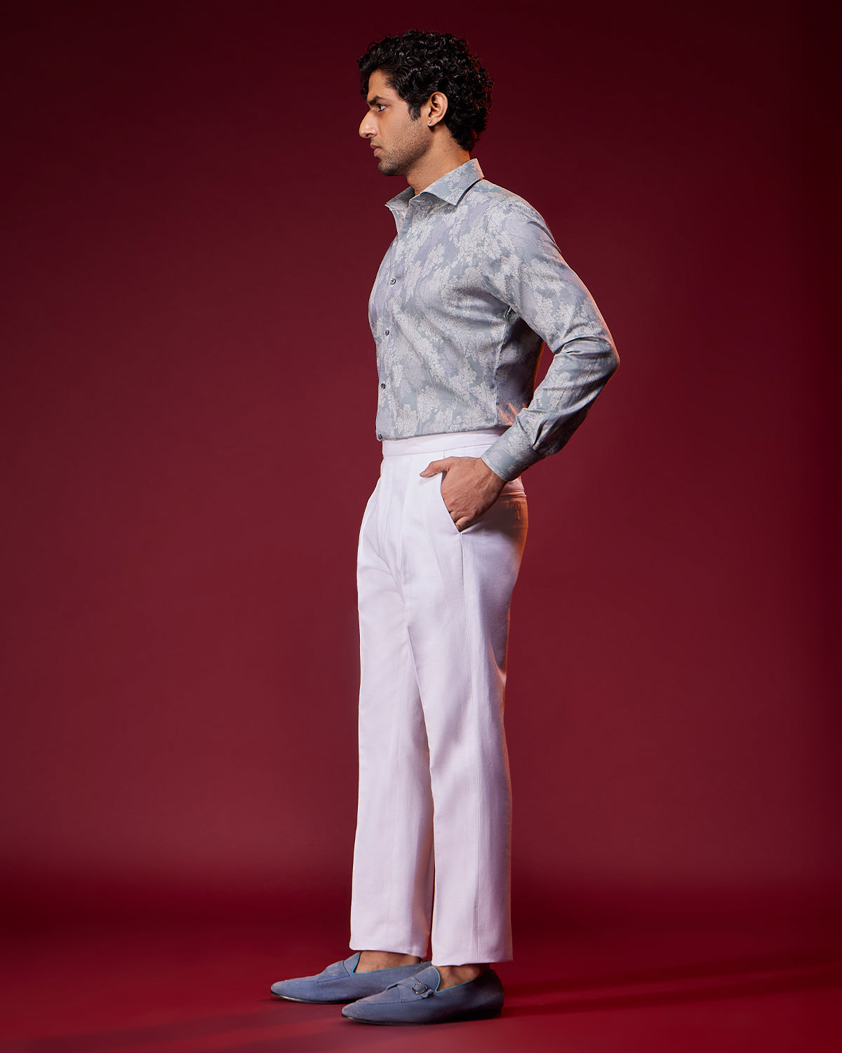 Evening Arbor Jacquard Shirt - Grey