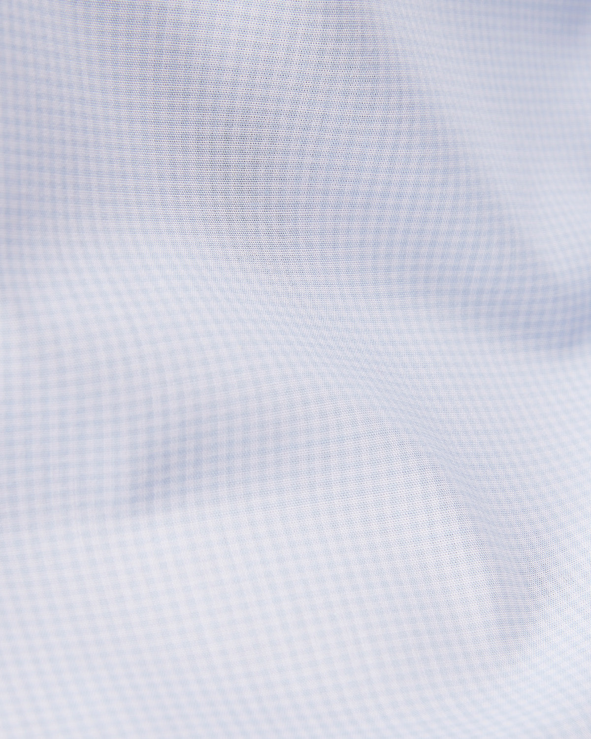Stretch Micro-Checked Shirt - Pale Blue