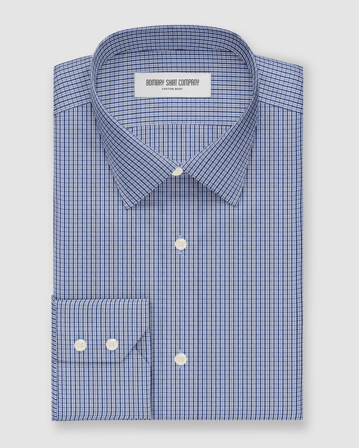 Eris Oxford Checked Shirt - Navy & Blue