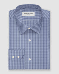 Eris Oxford Checked Shirt - Navy & Blue