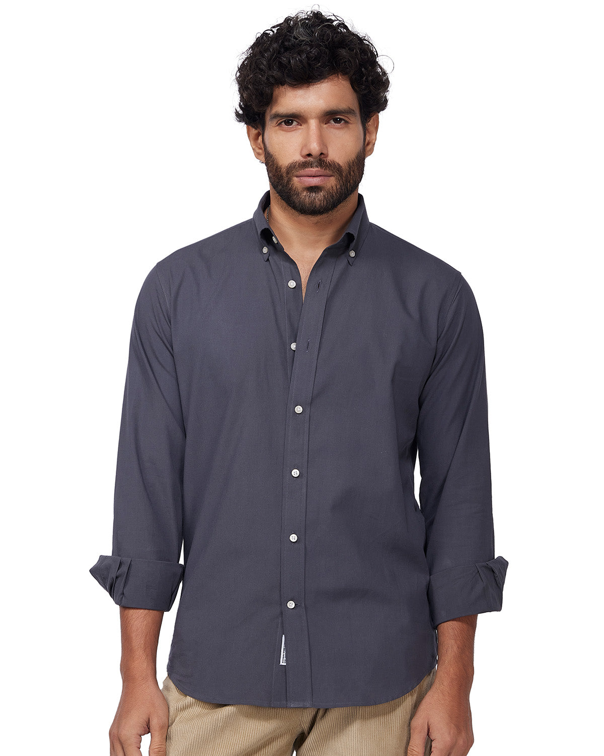 Japanese Poplin Shirt - Charcoal
