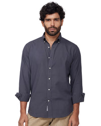 Japanese Poplin Shirt - Charcoal