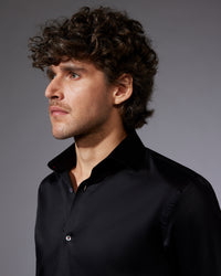 Cotton Poplin Shirt - Black