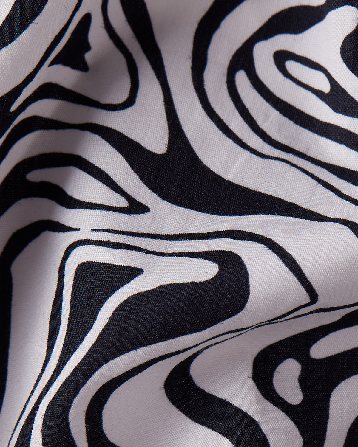 Lusso Wave Printed Shirt - Black & White