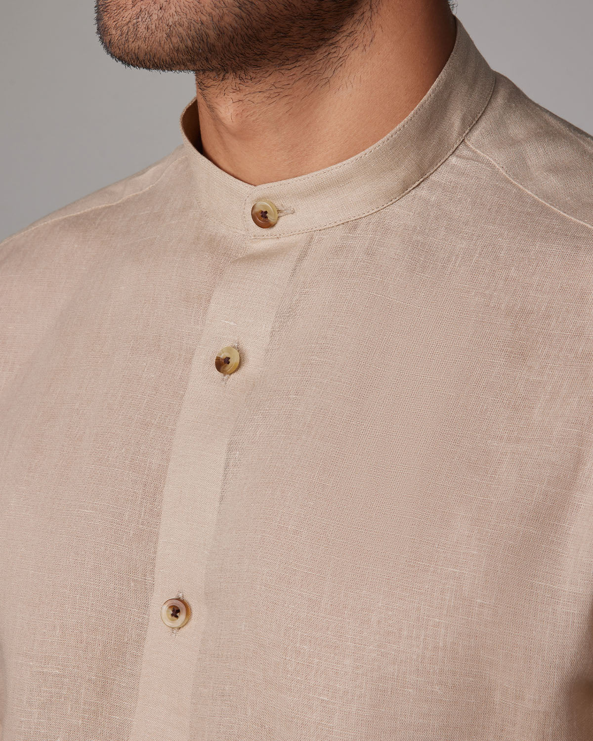 Mushroom Soft Linen Shirt