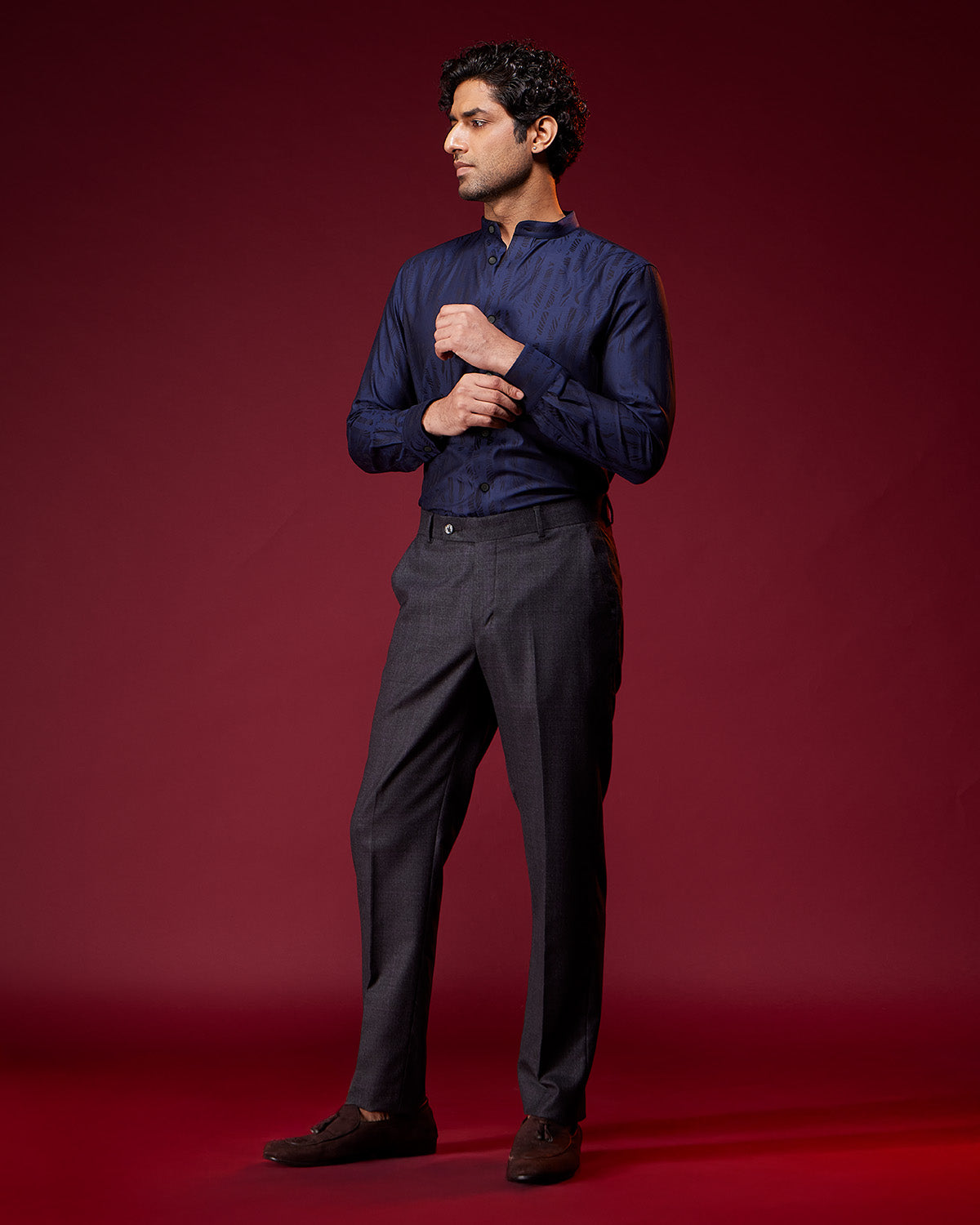 BSC x ALB | Martini Jacquard Shirt - Dark Blue