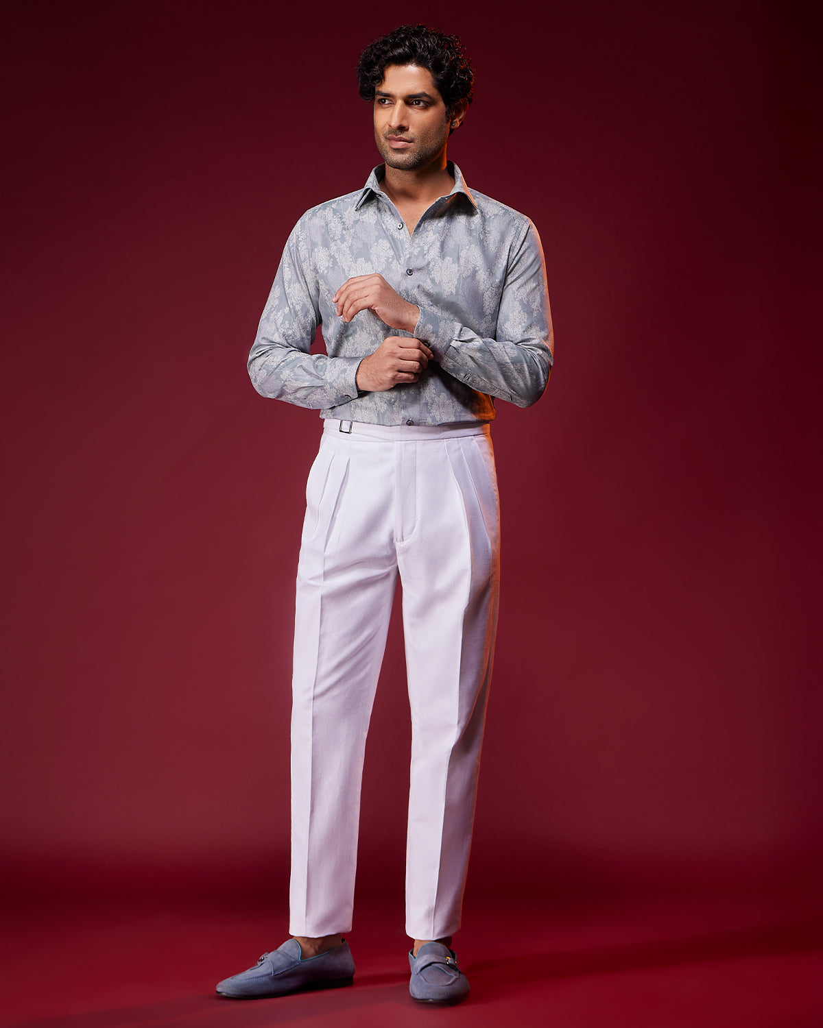 Evening Arbor Jacquard Shirt - Grey