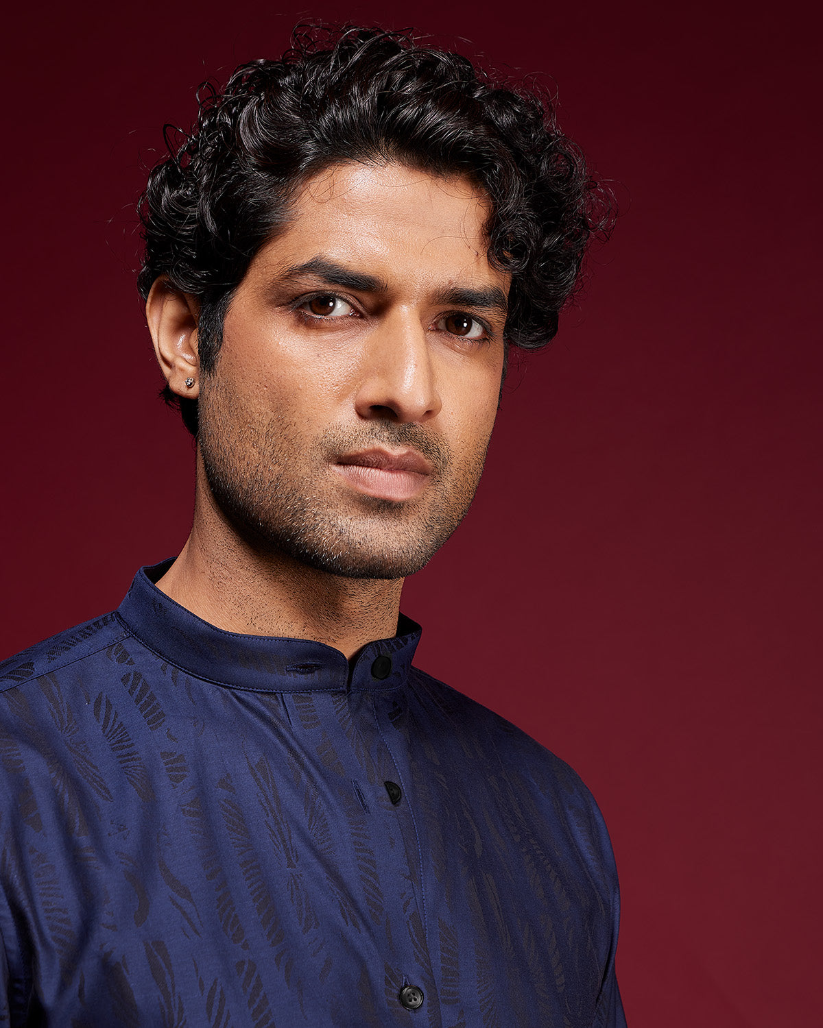 BSC x ALB | Martini Jacquard Shirt - Dark Blue