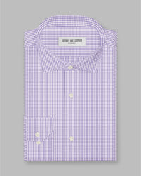 Clarion Gingham Checked Shirt - Purple