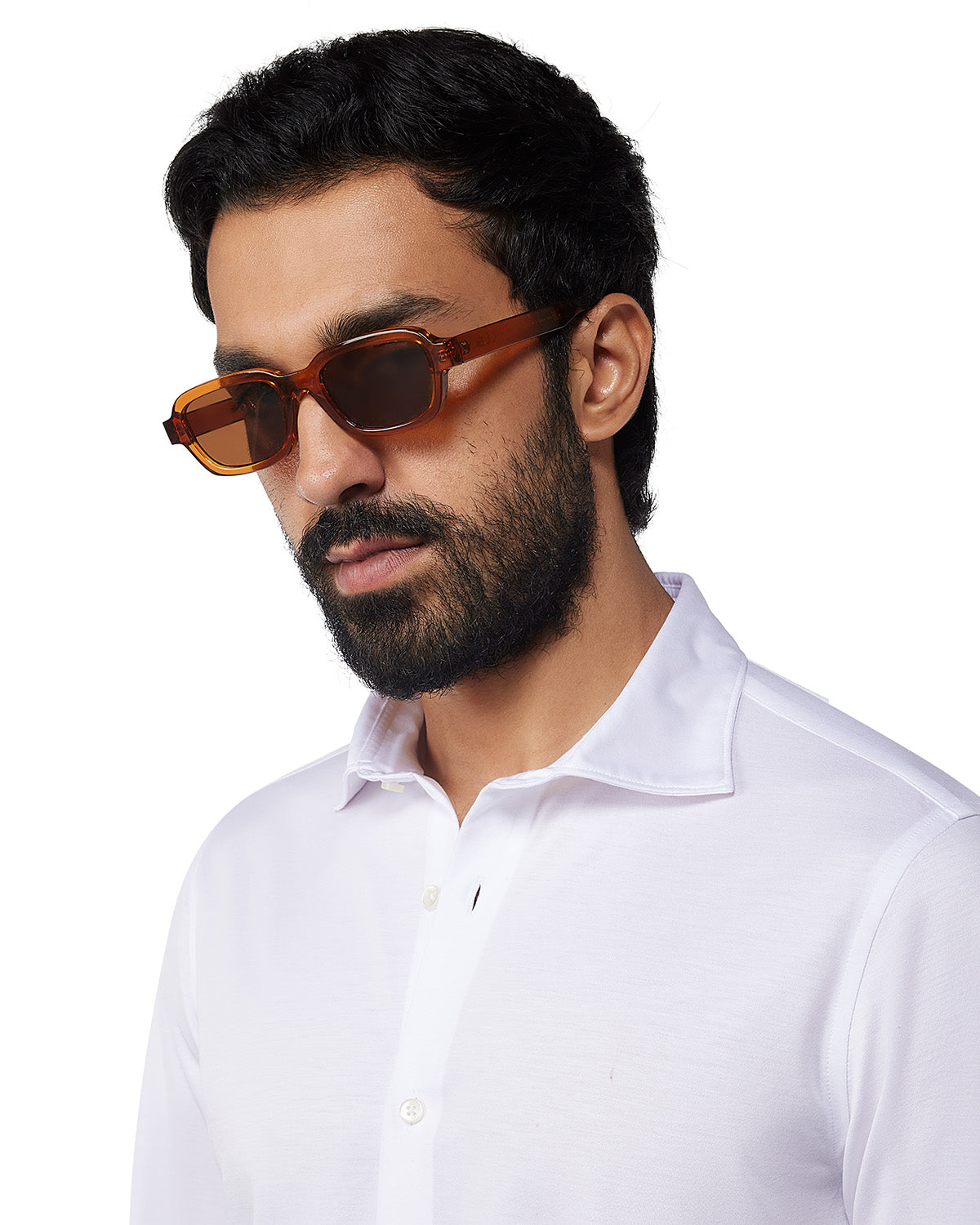 Stretch knit Shirt - White