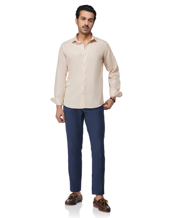 Cotton Linen Shirt - Beige