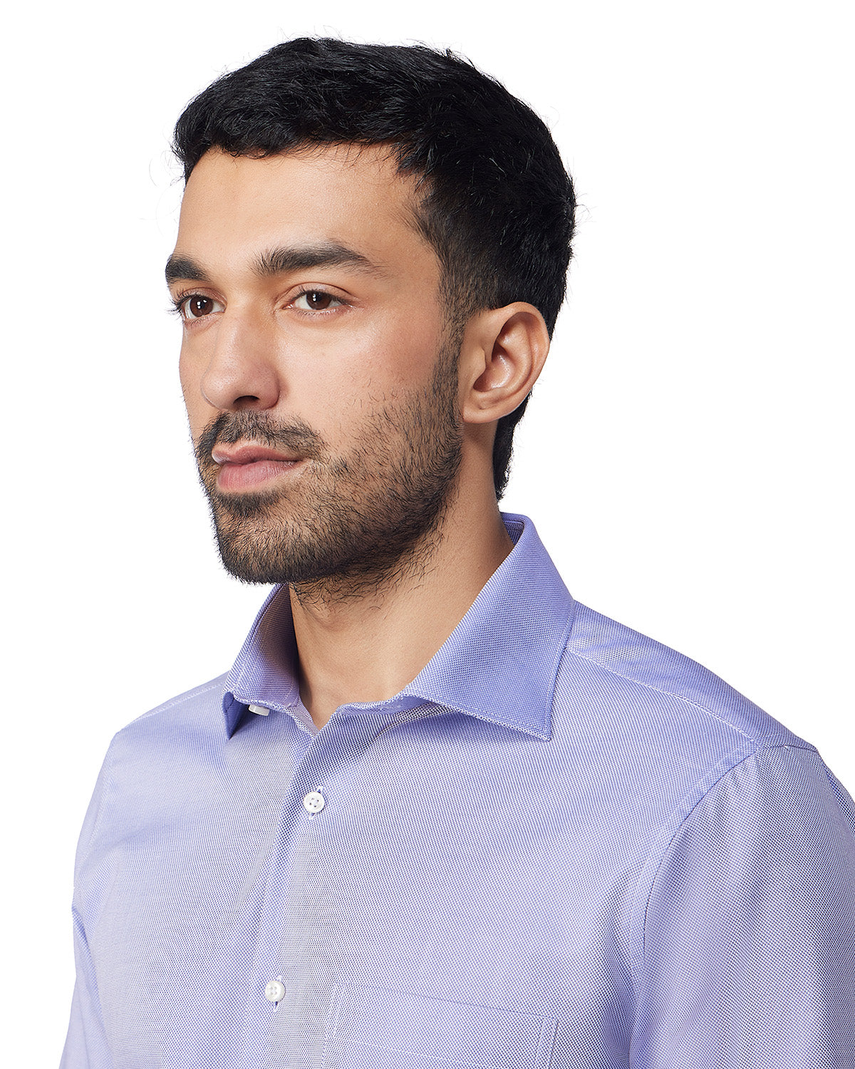 Cotton Textured Dobby Shirt - Purple