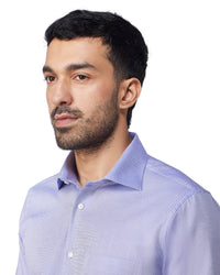 Cotton Textured Dobby Shirt - Purple