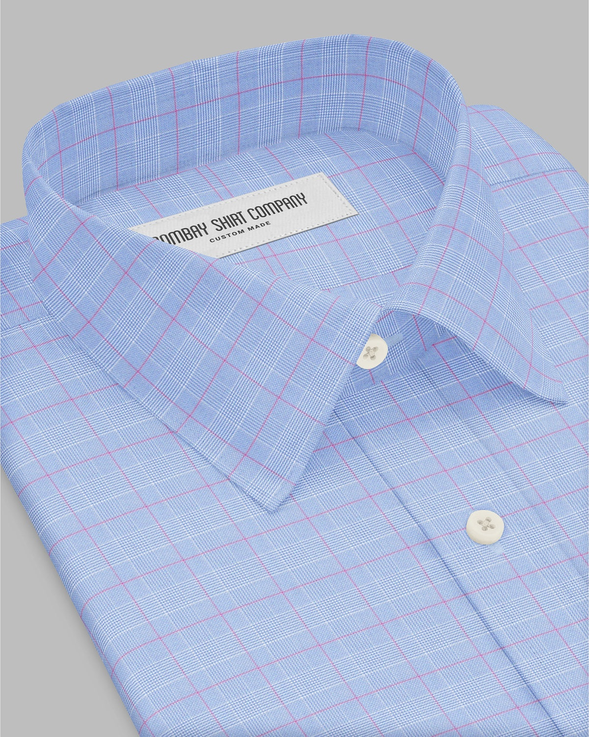 Oberon Glen Plaid Checked Shirt - Blue & Pink