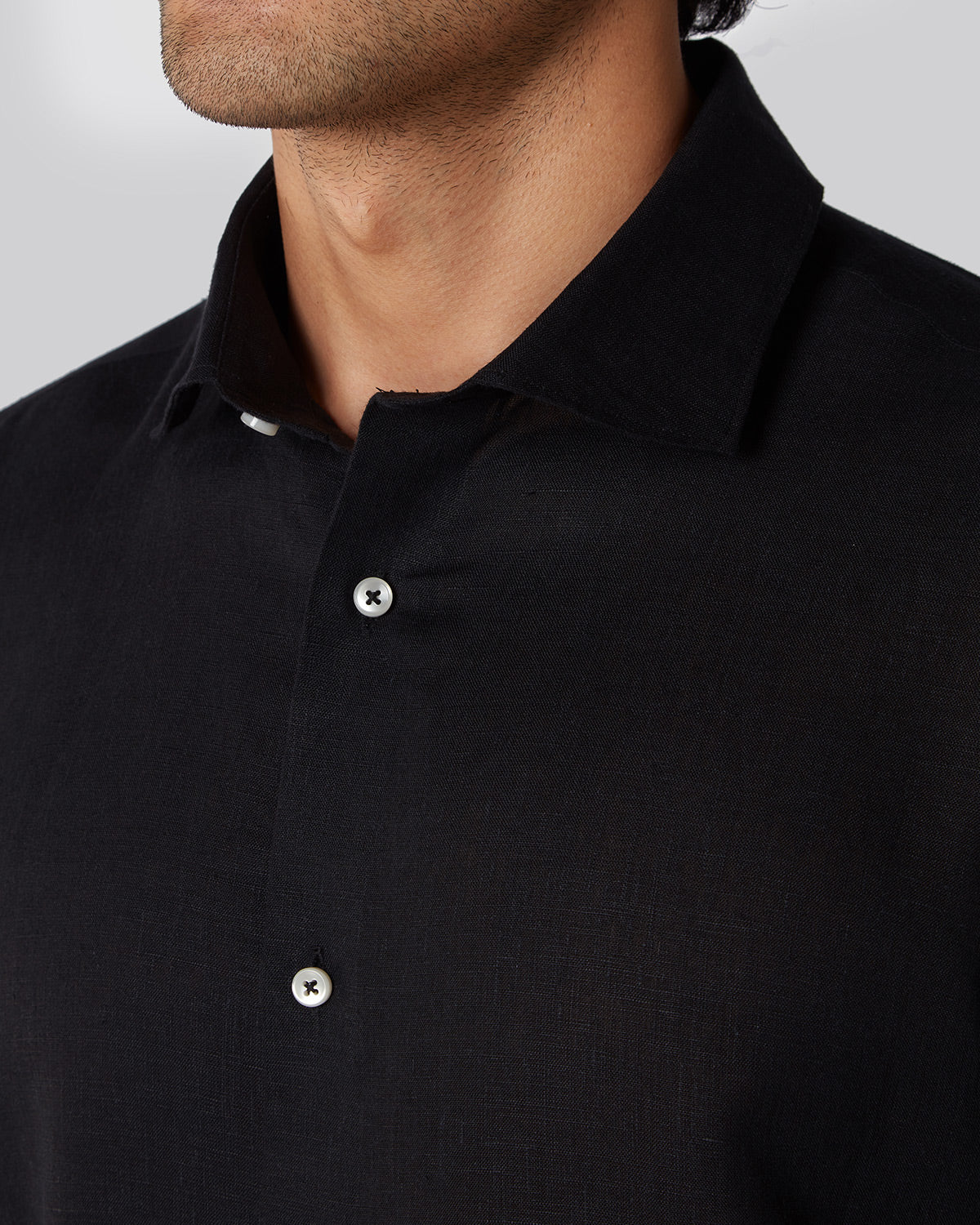 Black Petunia Soft Linen Shirt