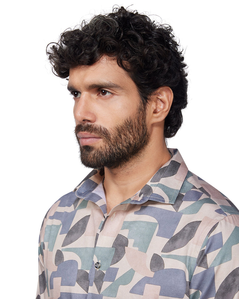 Abstract Printed Shirt - Multicoloured