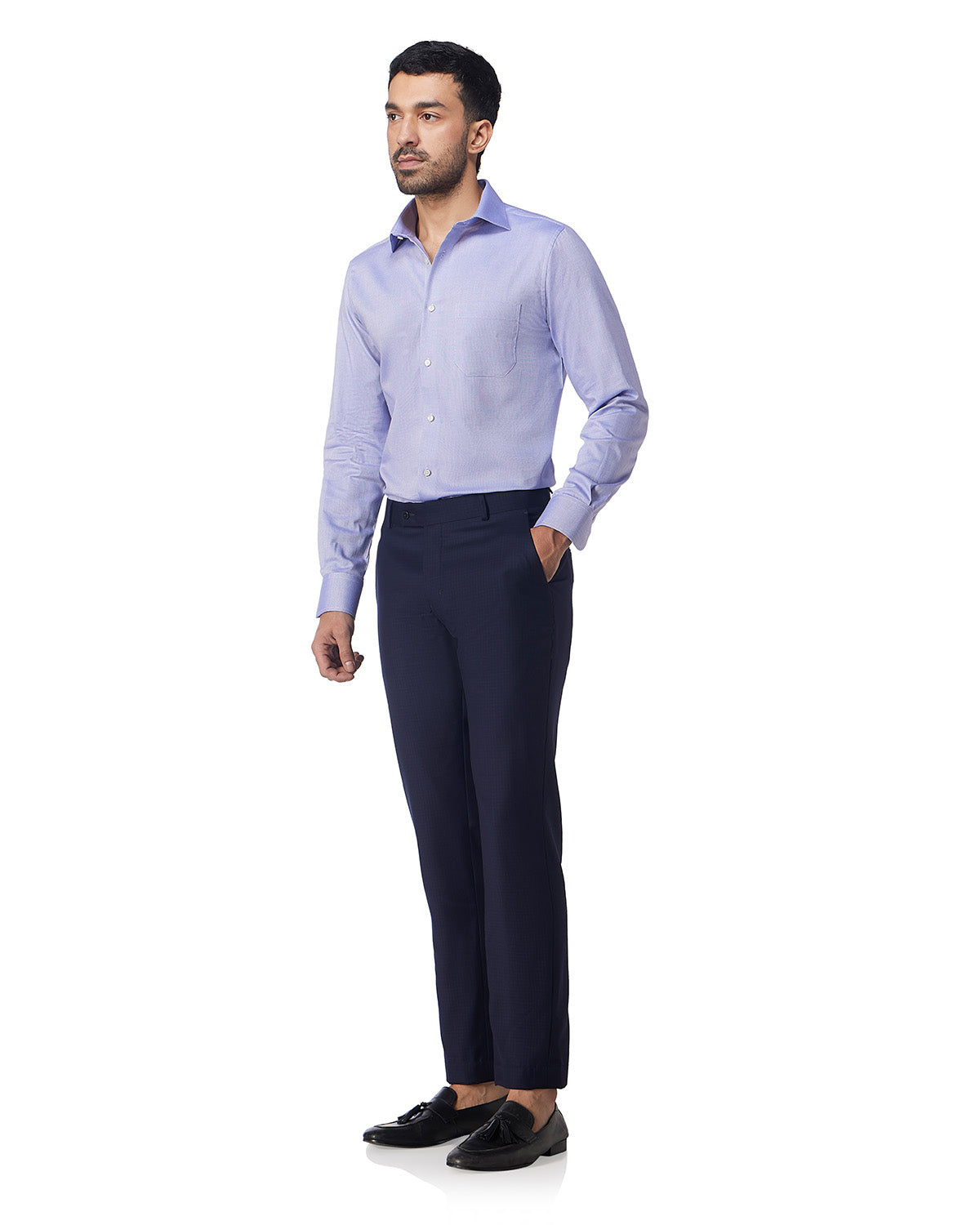 Cotton Textured Dobby Shirt - Purple