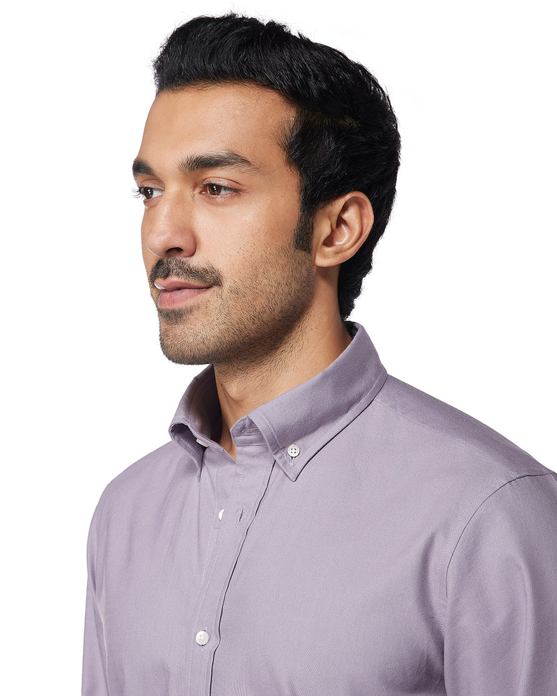 Washed Oxford Shirt - Light Grey