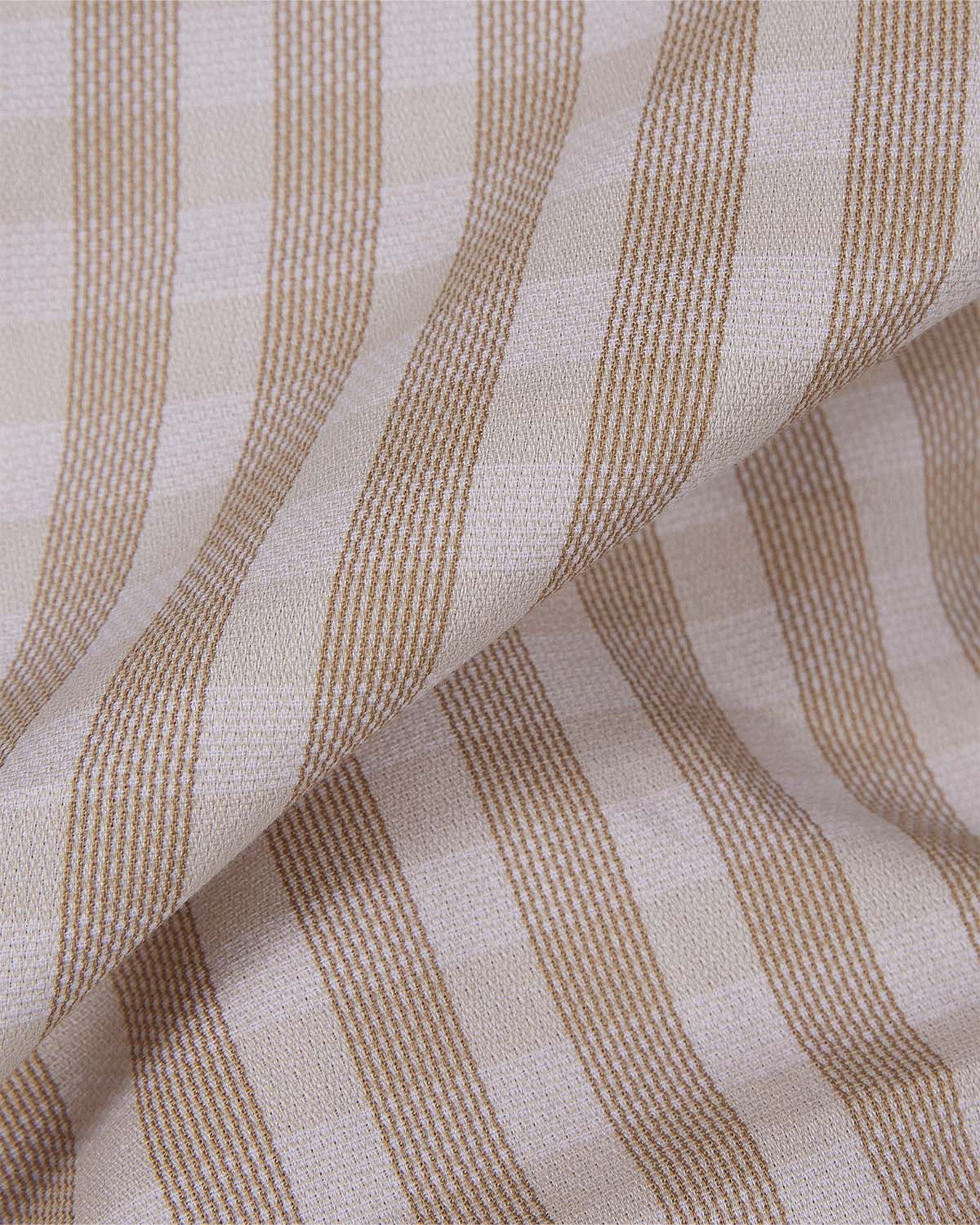 Dobby Checked Shirt - Beige