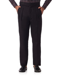 Ventura Cotton Linen Neapolitan Dress Pant - Black
