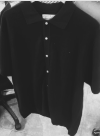 Black Cotton Dobby Flat Knit Shirt