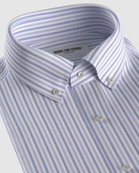 Harrowden Twill Striped Shirt - Blue & White