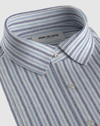 100% Linen Striped Shirt - Blue