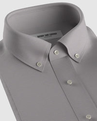 Stretch Cotton Dobby Shirt - Grey