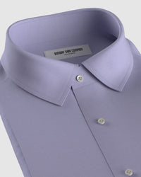 Wrinkle-free Bamboo-Blend Twill Shirt - Lavender
