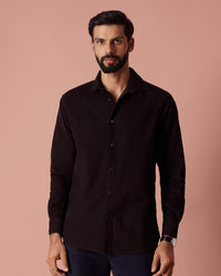 Reed Coffee Brown Cotton Corduroy Shirt