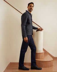 Ashcroft Washed Twill Shacket - Dark Grey