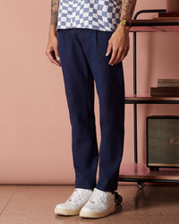 Breezescape Cotton Linen Pants - Navy