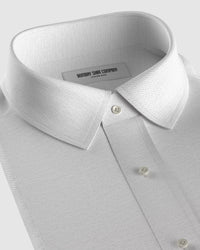 Luthai Stretch Cotton Knit Shirt - White