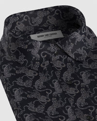 Shadowcat Cotton Silk Printed Shirt - Black & White