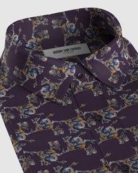 Floral Printed Shirt - Purple