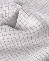 Capella Dobby Checked Shirt - Red & Grey