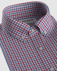Montrose Herringbone Checked Shirt - Blue & Red