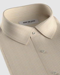 Marlowe Herringbone Striped Shirt - Yellow & Dark Blue