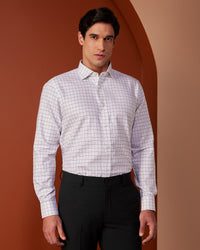 Black & White Herringbone Checked Shirt