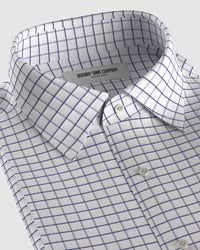 Everett Poplin Checked Shirt - Blue